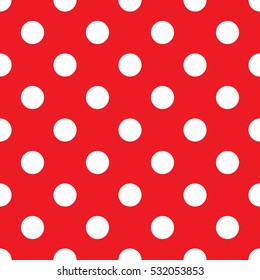 Polka dot red seamless background