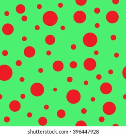 Polka dot red  seamless pattern.Fashion graphic background design. Modern stylish abstract texture. Colorful template for prints, textiles, wrapping, wallpaper, website etc. VECTOR illustration