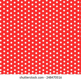 Polka dot red-white pattern vector