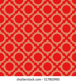 Polka dot, rhombus geometric seamless pattern. Fashion graphic background design. Modern stylish abstract texture. Colorful template for prints, textiles, wrapping, wallpaper etc VECTOR illustration