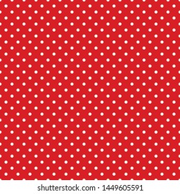 Polka dot rum swizzle color with red background seamless pattern