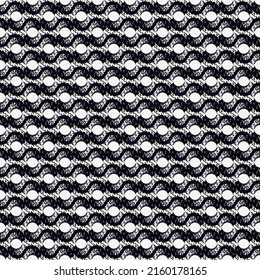 Polka dot, scale paint brush seamless pattern. Freehand design geo background. Circle motif classic geometric ornament. Trendy handdrawn print. Artistic hand drawn abstract vector wallpaper