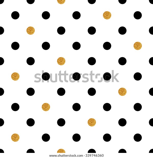 Polka Dot Seamless Background Gold Black Stock Vector (Royalty Free ...