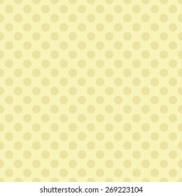 Polka dot seamless background in vector. Vintage pattern for textile, greeting card, web page, wrapping paper, banner, leaflet, book