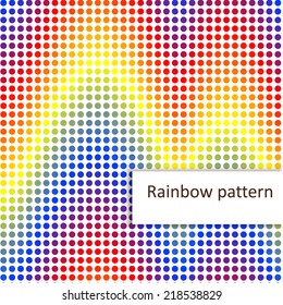 Polka dot seamless pattern. Abstract geometric background. Colorful dotted invitation design