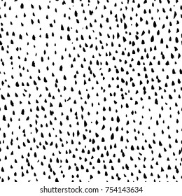 Polka dot seamless pattern. Abstract geometric ornament. Precious handmade seamless texture. Ink illustration. Hand drawn ornament for wrapping paper.