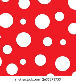 Motif harmonieux à pois. Arrière-plan à pois. Motif harmonieux d'Image vectorielle rouge et blanche à pois. 
