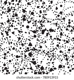 Polka Dot Seamless Pattern. Seamless Background with small circle pattern. Dot fabric. Retro vector background. Casual stylish black circle texture on white background. 