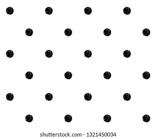 Polka dot seamless pattern with black and white color.Stylish doodle.