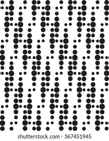 Polka dot seamless pattern, black and white geometric seamless pattern, abstract background