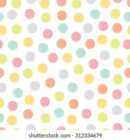 Polka dot  seamless pattern. Seamless pattern can be used for wallpaper, pattern fills, web page background, surface textures.