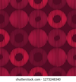 Polka dot seamless pattern. Circles of strips. Geometric background. Can be used for wallpaper, textile, invitation card, web page background.