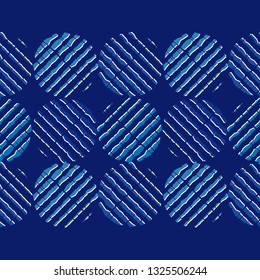Polka dot seamless pattern. Circles of patterned strips. Geometric background. Can be used for wallpaper, textile, invitation card, wrapping, web page background.