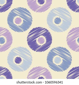Polka dot seamless pattern. The colorful balls. Scribble texture.