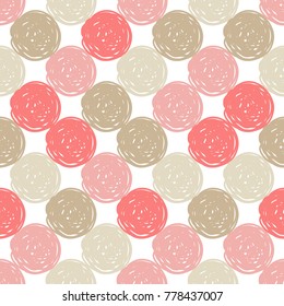 Polka dot seamless pattern. The colorful balls. Scribble texture. ?extile rapport. 