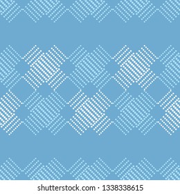 Polka dot seamless pattern. Crosses of large and small dots. Geometric background. Can be used for wallpaper, textile, invitation card, wrapping, web page background.