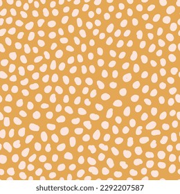 Polka dot seamless pattern. Cute Confetti. Abstractly arranged hand-drawn circles. Minimalistic Scandinavian style in pastel colors. Ideal for printing baby clothes, textiles, fabrics, wrapping paper