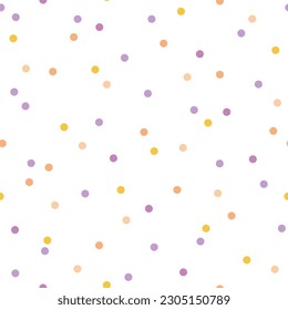 Patrón sin costuras de puntos Polka. Fondo de vector de corte. Textura para impresión, textil, tela.