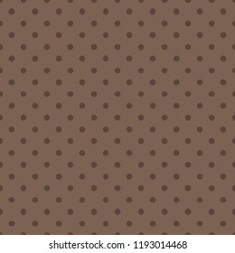 Polka dot seamless pattern. Dotted background with circles, dots, rounds Different shades of brown. Scalable vector graphics.
