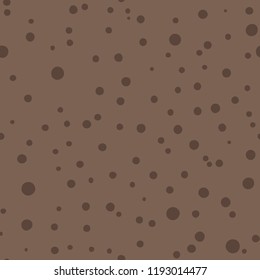 Polka dot seamless pattern. Dotted background with circles, dots, rounds Different shades of brown. Scalable vector graphics. 
