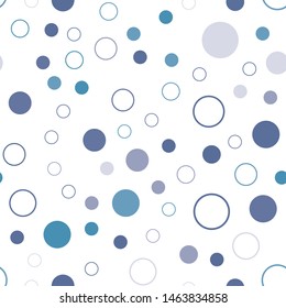 Polka dot seamless pattern. Dotted background with circles, dots, rounds Vector illustration Flat Scandinavian style for print on fabric, gift wrap, web backgrounds, scrap booking, patchwork