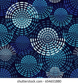 Polka dot seamless pattern. Dotted circle. Vector illustration. Textile rapport.

