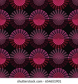 Polka dot seamless pattern. Dotted circle. Vector illustration. Textile rapport.
