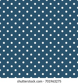 Polka dot seamless pattern. Dotted background with circles, dots, rounds  Vector illustration Flat Scandinavian style for print on fabric, gift wrap, web backgrounds, scrap booking, patchwork
