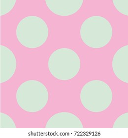 Polka dot seamless pattern. Dotted background with circles, dots, rounds Vector illustration Flat Scandinavian style for print on fabric, gift wrap, web backgrounds, scrap booking, patchwork