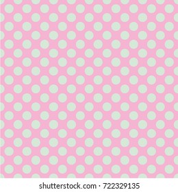 Polka dot seamless pattern. Dotted background with circles, dots, rounds Vector illustration Flat Scandinavian style for print on fabric, gift wrap, web backgrounds, scrap booking, patchwork