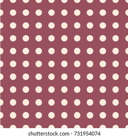 Polka dot seamless pattern. Dotted background with circles, dots, rounds Vector illustration Flat Scandinavian style for print on fabric, gift wrap, web backgrounds, scrap booking, patchwork