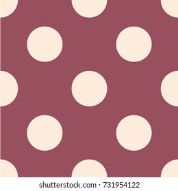 Polka dot seamless pattern. Dotted background with circles, dots, rounds Vector illustration Flat Scandinavian style for print on fabric, gift wrap, web backgrounds, scrap booking, patchwork