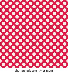 Polka dot seamless pattern. Dotted background with circles, dots, rounds Vector illustration Flat Scandinavian style for print on fabric, gift wrap, web backgrounds, scrap booking, patchwork
