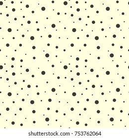 Polka dot seamless pattern. Dotted background with circles, dots, rounds Vector illustration Flat Scandinavian style for print on fabric, gift wrap, web backgrounds, scrap booking, patchwork.