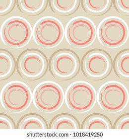 Polka dot seamless pattern. Drawing by a brush. The colorful balls. Scribble texture. ?extile rapport. 