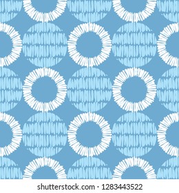 Polka dot seamless pattern. Drawn circles of strips. Geometric background. Can be used for wallpaper, textile, invitation card, web page background.