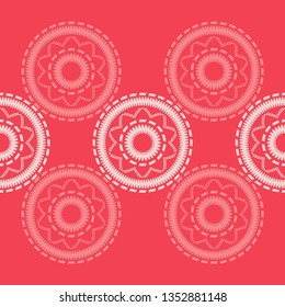 Polka dot seamless pattern. Ethnic figures. The colorful balls. Geometric background. Can be used for wallpaper, textile, invitation card, wrapping, web page background.