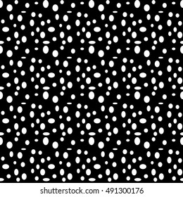 Polka dot seamless pattern. Fashion graphic background design. Modern stylish abstract texture. Monochrome template for prints, textiles, wrapping, wallpaper, website etc. VECTOR illustration