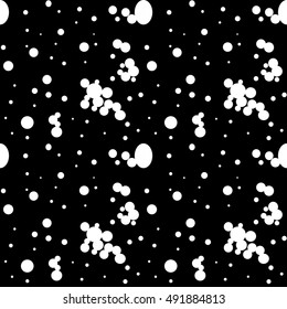 Polka dot seamless pattern. Fashion graphic background design. Modern stylish abstract texture. Monochrome template for prints, textiles, wrapping, wallpaper, website etc. VECTOR illustration