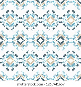 Polka dot seamless pattern. Figures from circles and rings. Geometric background. Can be used for wallpaper, textile, invitation card, web page background.