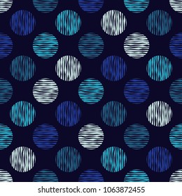 Polka dot seamless pattern. Geometric background. The colorful balls. Scribble texture. ?extile rapport. 