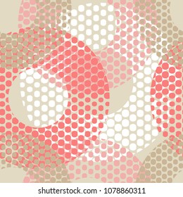 Polka dot seamless pattern. Geometric background. The colorful balls. Scribble texture. ?extile rapport. 