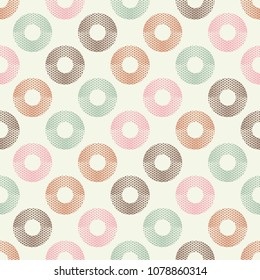 Polka dot seamless pattern. Geometric background. The colorful balls. Scribble texture. ?extile rapport. 