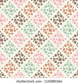 Polka dot seamless pattern. Geometric background. Illustration with balloons. Тextile rapport.