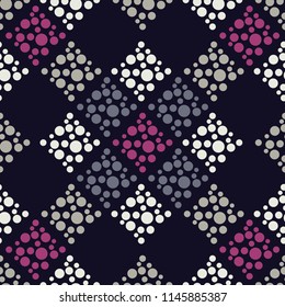 Polka dot seamless pattern. Geometric background. Illustration with balloons. Тextile rapport.