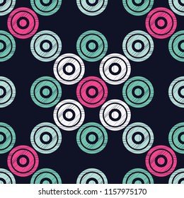 Polka dot seamless pattern. Geometric background. Dots, circles and buttons. Тextile rapport.