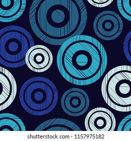 Polka dot seamless pattern. Geometric background. Dots, circles and buttons. Тextile rapport.