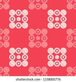 Polka dot seamless pattern. Geometric background. Dots, circles and buttons. Тextile rapport.
