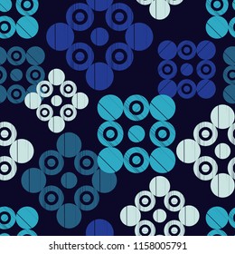 Polka dot seamless pattern. Geometric background. Dots, circles and buttons. Тextile rapport.