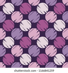 Polka dot seamless pattern. Geometric background. Brushwork. Dots, circles and buttons. Тextile rapport.